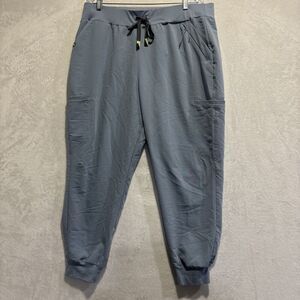 Figs Technical Collection Clara Jogger Scrub Pants Blue Pockets Women's  XXL/P